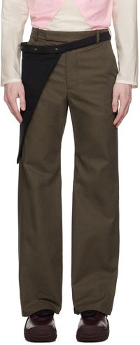 STRONGTHE Brown Pouch Trousers