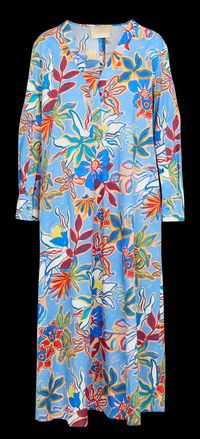 Momoni - Robe longue imprimée - Taille 44 - Bleu