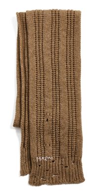 Marni Broken Fisherman Wool Scarf Hazelnut One Size