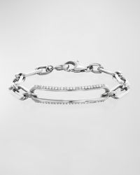 Open ID Medium Soho Chain Bracelet with Diamonds