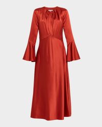 Ezri Satin Midi Dress