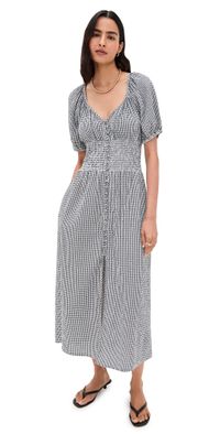 Joe's Jeans The Monet Maxi Dress Black/White Gingham XS