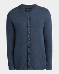 Men's Cashmere Button-Front Cardigan