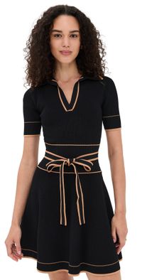 Shoshanna Maggie Dress Jet/Terracotta XS