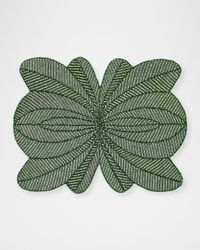 Green Peacock Hand-Beaded Placemat
