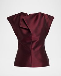 Silk Peel Cap-Sleeve Top