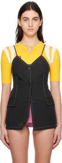 Pushbutton Black Button Camisole