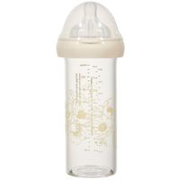 Le Biberon Francais - Biberon en verre anti colique fleur blanche 240 ml - Taille Unique - Doré