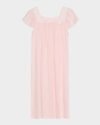 Camilla-2 Ruched Floral Applique Nightgown