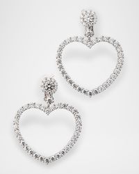 18K White Gold L'Heure Du Diamant Small Heart Earrings