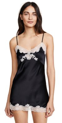 Only Hearts Silk Charmeuse Mini Slip Black/Vintage L