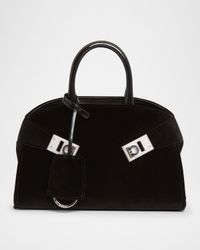 Hug Strass Velvet Top-Handle Bag