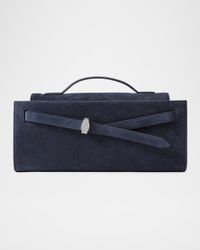 Dash Belted Suede Clutch Bag