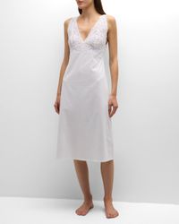 Bliss Harmony Lace-Trim Cotton Nightgown