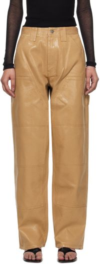 Dion Lee Jean laminé beige