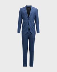 Men's Micro-Pattern Wool Suit