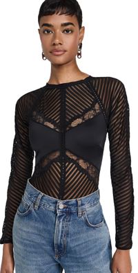 Thistle and Spire Chelsea Bodysuit Black L