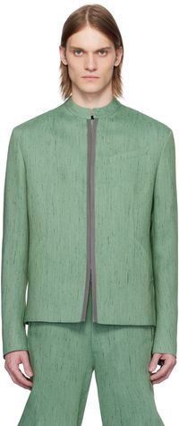 CMMAWEAR SSENSE Exclusive Green Takada School Blazer