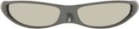 Balenciaga Lunettes de soleil rectangulaires Blade grises