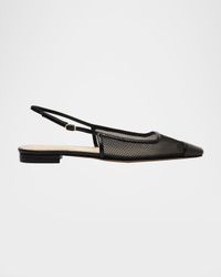 Olivia Net Mesh Slingback Ballerina Flats
