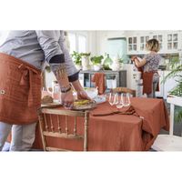 L'effet Papillon - Nappe de table en gaze de coton - Taille 150x350 - Rouge