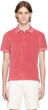 TOM FORD Pink Towelling Polo