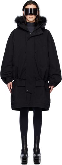 032c Black 'OSL2BER' Dropped Waist Jacket