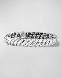 Sculpted Cable Bracelet in Silver, 8.5mm