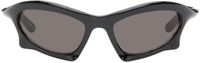 Balenciaga Lunettes de soleil rectangulaires Bat noires