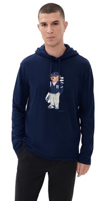 RLX Ralph Lauren Long Sleeve Novelty Bear Hooded T-Shirt Refined Navy XL