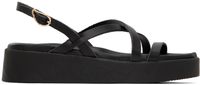 Ancient Greek Sandals Sandales Silia noires