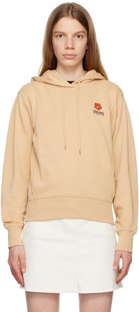 Kenzo Beige Kenzo Paris Boke Flower Hoodie