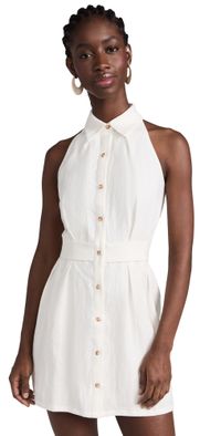 HEVRON Domino Mini Dress White S