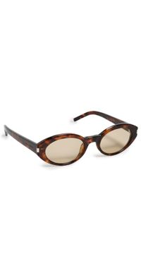 Saint Laurent SL 567 Sunglasses Havana-Havana-Brown One Size