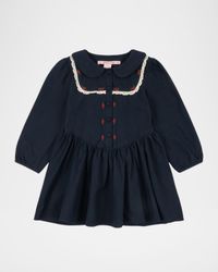 Emmy Embroidered Flared Cotton Dress, Size 18M-10