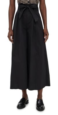 L'AGENCE Lowen Paperbag Crop Pants Black 4
