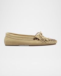 Indiana Suede Fringe Mocassin Loafers