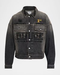 x Pirelli Embroidered Denim Trucker Jacket
