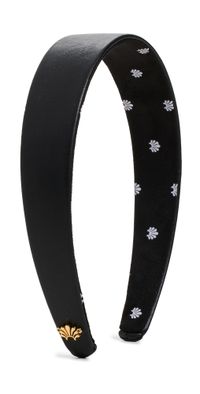 Lele Sadoughi Faux Leather Bessette Headband Jet One Size