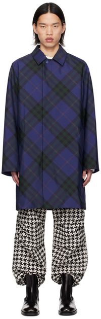 Burberry Blue Check Coat