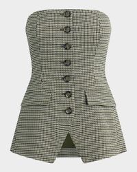 The Phoebe Houndstooth Bustier