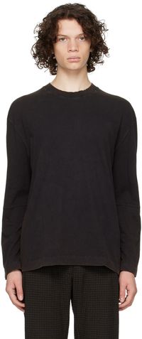 Schnayderman's Black Oversized Long Sleeve T-Shirt