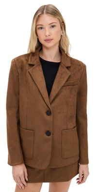 4th & Reckless Ember Faux Suede Blazer Brown M