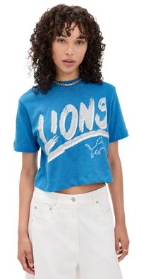 Junk Food Lions Thrill Minnesota Crop Tee Lions Blue L