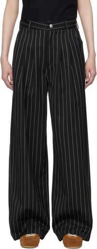 Carhartt Work In Progress Black & White Seaton Trousers