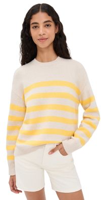 DAZE Carlyle Sweater Yellow Cream Stripe S