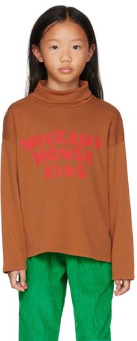 Weekend House Kids Enfant | T-shirt à manches longues brun à logo