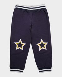 Boy's Star Applique French Terry Pants, Size 12M-4