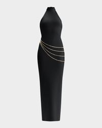 The Sybil Draped Chain Gown