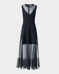 Techno Tulle Fit-&-Flare Gown